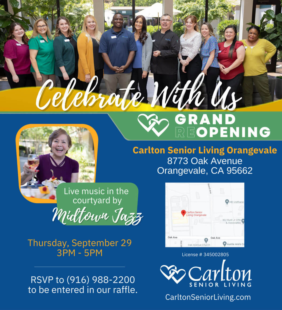 Explore Carlton's Orangevale community to learn about independent and assisted living and memory care