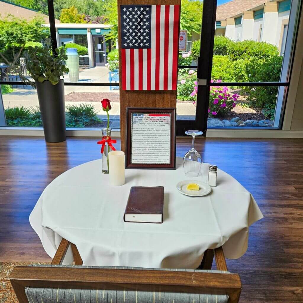 Setting The Missing Man Table Carlton Remembers And Honors Our Service Men And Women On Memorial Day
